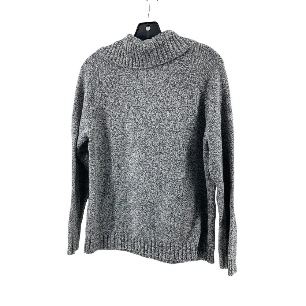 Karen Scott Women's Gray Long Sleeve Collared Knit Sweater Size Medium - Picture 4 of 9